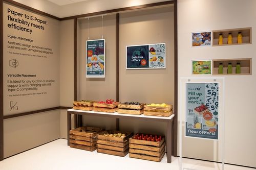 के बारे में नवीनतम कंपनी समाचार सैमसंग ने आईएसई 2025 में कलर ई-पेपर और एआई साइनेज समाधान दिखाए