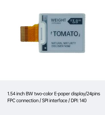 अच्छी कीमत 1इलेक्ट्रॉनिक शेल्फ लेबल और स्मार्ट होम के लिए एसपीआई इंटरफेस के साथ 54 इंच का काला और सफेद ई इंक डिस्प्ले ऑनलाइन