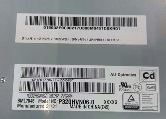 अच्छी कीमत AUO 32INCH डिजिटल साइनेज एलसीडी पैनल P320HVN06.0 1920*1080पिक्सल 69PPI 4000 1 कंट्रास्ट रेशियो 51P एलसीएम ऑनलाइन