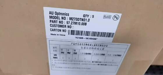 गुणवत्ता AUO 27 इंच एलसीडी डिस्प्ले पैनल 2560x1440 पिक्सल 350 सीडी/एम2 चमक और 130 पिन कनेक्टर के साथ कारखाना